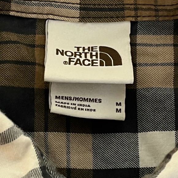 The North Face Men Plaid Flannel Long Sleeve Button Up Shirt Size M Cotton Blend - Picture 4 of 10